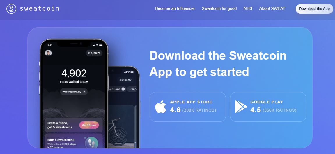 Download the Sweatcoin app