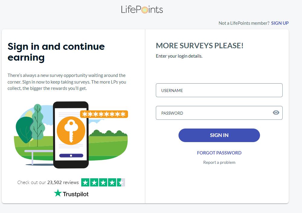 LifePoints sign up